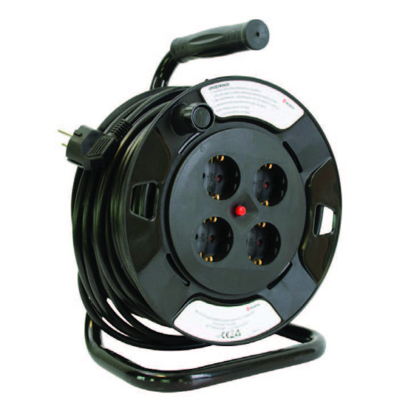 Подовжувач електричний на котушці (H05VV-F3G x 1,5 mm2)-30м - фото №1