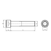 Гвинт з циліндричною головою ISO4762, кл. 8.8, M10x45 - фото №2