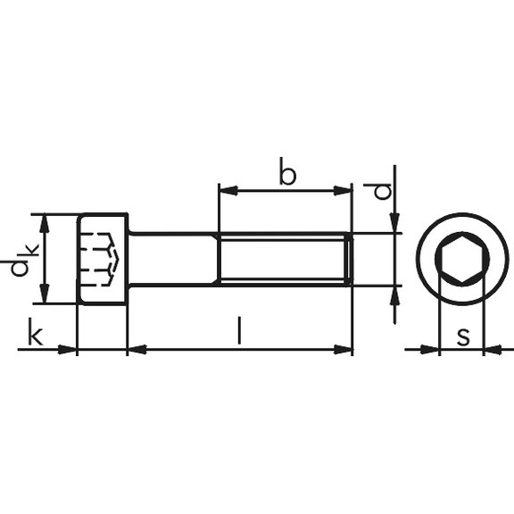 Гвинт з циліндричною головою ISO4762, кл. 8.8, M12x110 - фото №2