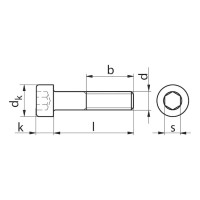 Гвинт з циліндричною головою ISO4762, кл. 8.8, M12x110 - фото №3