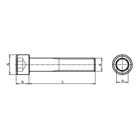 Винт с цилиндрической головкой и внутренним шестигранником 12.9 M10х70 - фото №2