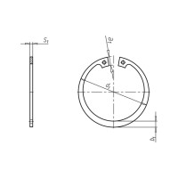 Пружинное кольцо стопорное Wurth форма J DIN472 40x1,75 - фото №2