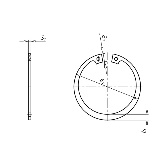 Пружинне стопорне кільце Wurth форма J DIN472 40x1,75  - фото №2