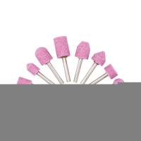 Набор шлифовальных насадок из высококачественного корунда, розовый цвет - фото №2