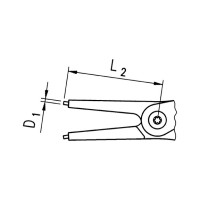Съемник стопорных колец Wurth для отверстий тип С 40-100мм - фото №3