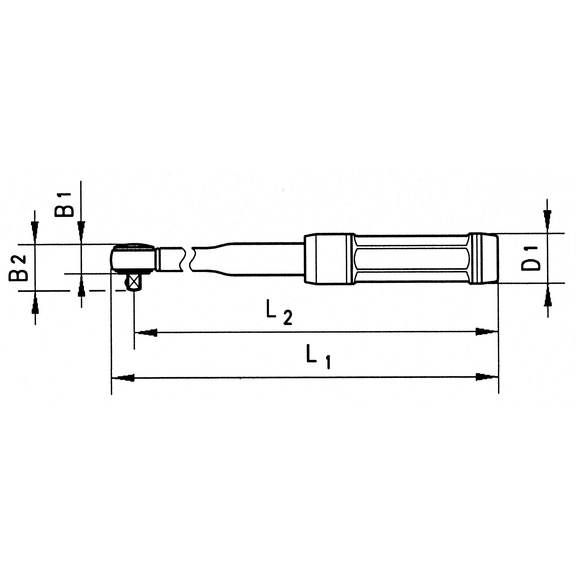 Динамометрический ключ Wurth опрокидывающий привод с квадратным хвостовиком 3/8” 350мм 20-100NM Ø37 мм - фото №2