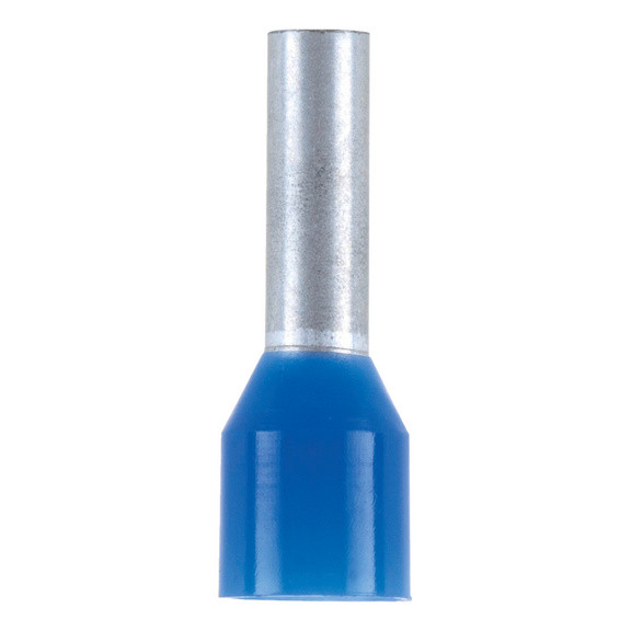 Обжимний наконечник для проводів, ізольований, синій, 2,5X8,0 - фото №1