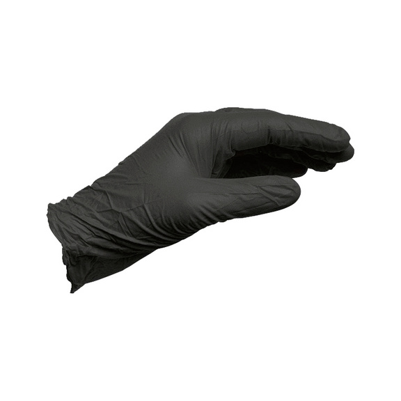 Перчатки защитные одноразовые нитрил, черные, размер L - фото №1