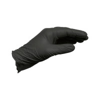 Перчатки защитные одноразовые нитрил, черные, размер XL