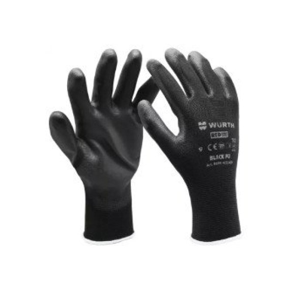 Перчатки защитные с полиуретановым покрытием SPEC-PU-BLACK, пара, размер 8 - фото №1