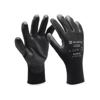 Перчатки защитные Black PU, размер 9