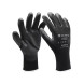 Перчатки защитные с полиуретановым покрытием Black PU, пара, размер 6 - фото №1