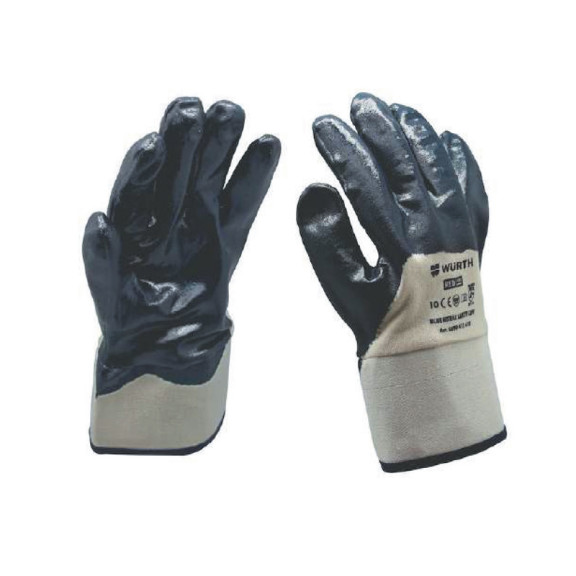 Защитные перчатки BLUE NITRILE SAFETY CUFF, размер 10 - фото №1