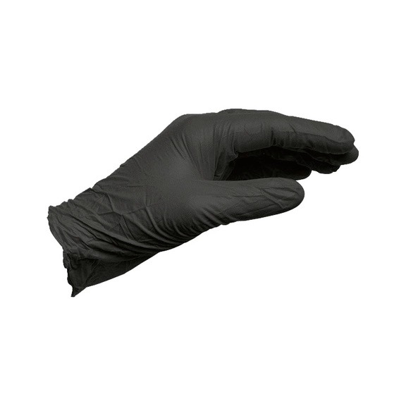 Рукавиці захисні одноразові нітрил, чорні, розмір М - фото №1