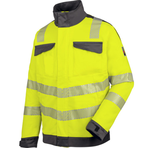 Куртка рабочая NEON сигнальная со светоотражающими полосами желтая MODYF - фото №1