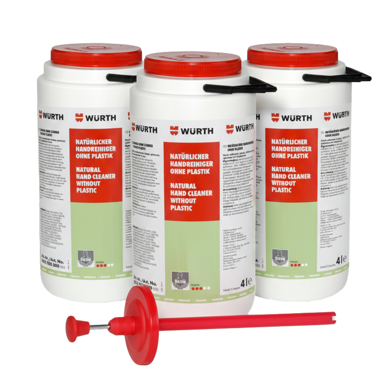 Набір "3+1", Очисник для рук NATUR з насосом-дозатором