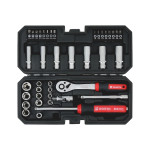 Набор инструм. с трещоткой, 1/4 дюйма, 40 шт., RED STRIPE