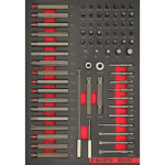 Набор бит 1/4 дюйма и 10 мм 4.4.1, 74 шт. RED STRIPE