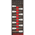 Набор бит 1/4 дюйма и 10 мм 2.4.1, 22 шт. RED STRIPE