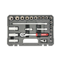 Набор инструментов с трещоткой, 3/8IN, 12 гр., 24 шт.