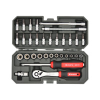 Набір інструментів з тріскачкою, 1/4IN, 12-гр., 32 шт.