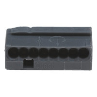 Клемма микро вставная, 8x(0,6-0,8 мм), темно-серая