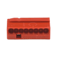 Клема мікро вставна, 8x(0,6-0,8 мм), червона