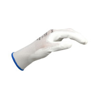 Перчатки защитные WHITE TOUCH, полиуретановое покрытие, пара, размер 7