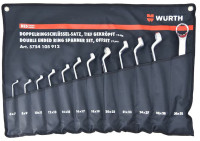Набір ключів накидних (WS6-32), 12 шт., в чохлі, RED STRIPE