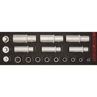 Набір торцевих головок подовжених в ложементі, 18 шт.