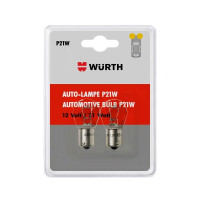 Лампа розжарювання Р21W-(BA15S)-12V-21W, 2 шт. в блістері {арт. 07209321}