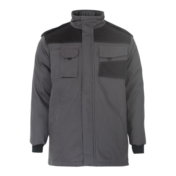 Куртка робоча зимова THUNDER, сіро-чорна, розмір M