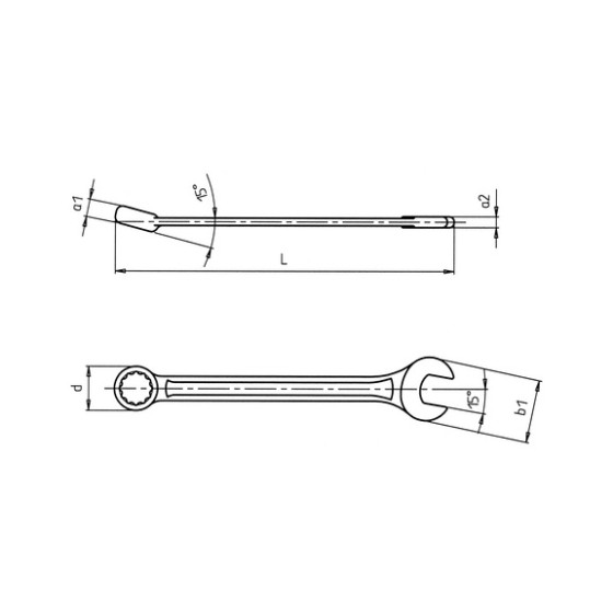 Фото - 2 - Ключ комбінований Wurth короткий WS32 Zebra