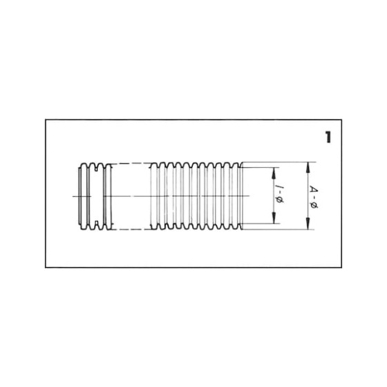 Гофра автомобільна, 10 mm, розрізна, 1 m