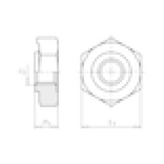 Гайка шестигранна приварна DIN929 - SW22, M14, без покриття