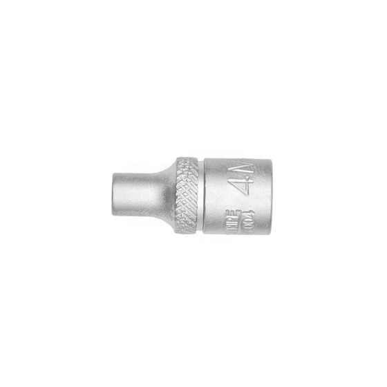 Головка торцева шестигранна, 1/4IN, коротка, SW4, RED STRIPE