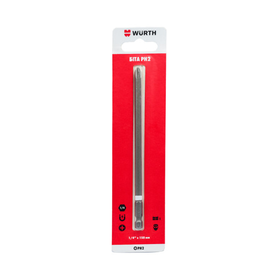 Бита PH2, 1/4IN, L150 мм, 1 шт. в блистере