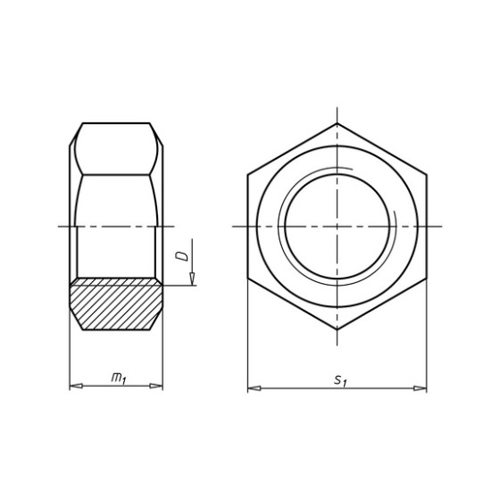 Шестигранна гайка M10