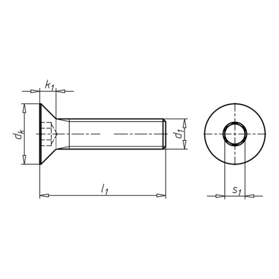 Фото - 2 - Гвинт з потайною головкою з внутрішнім шестигранником