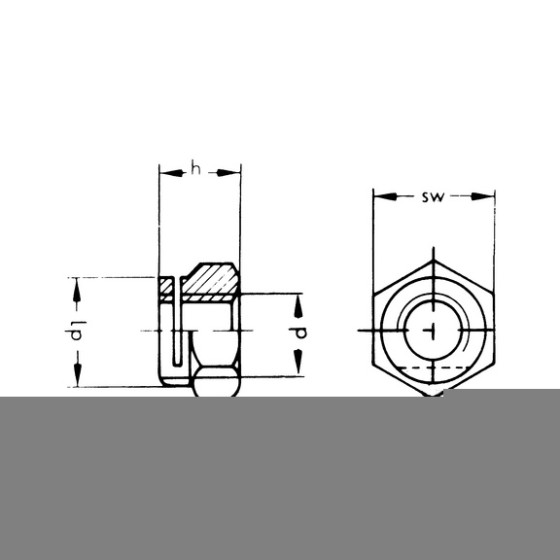 Гайка DIN14440 CU  M10 SW14