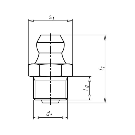 Конический ниппель форма A Wurth Н1 M8X1