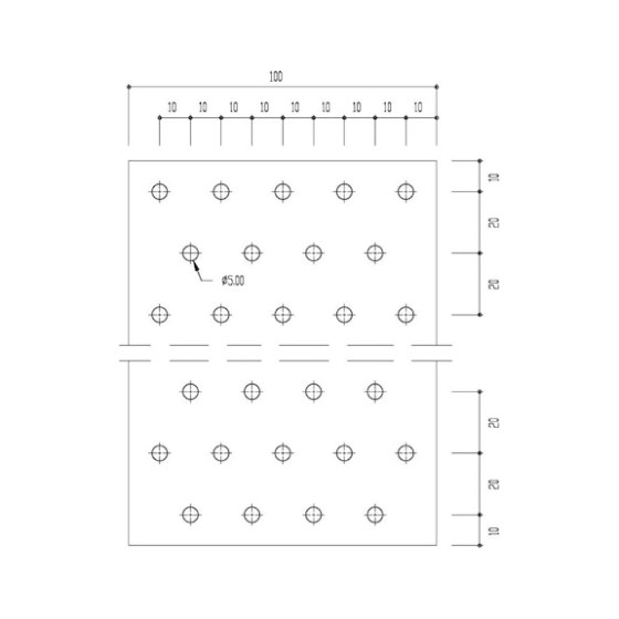 Пластина с отверстиями