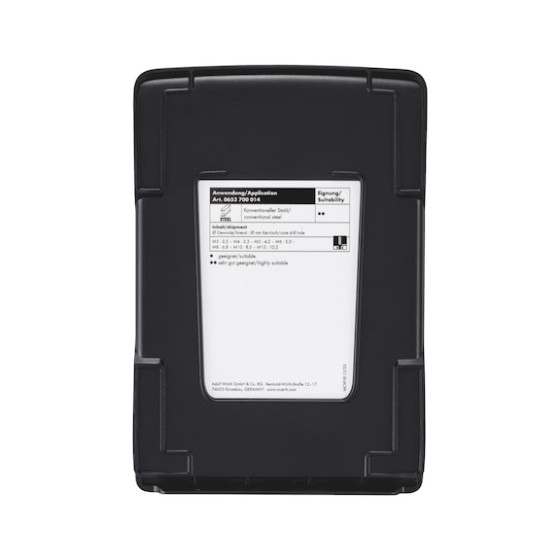 Набір свердел та мітчиків машинних для наскрізних отворів, BLUE, HSCo, 14 шт.