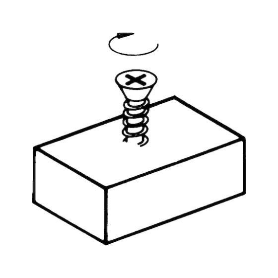 WÜPOFAST ® , блакитне цинкування Гвинт самонарізний для ДСП