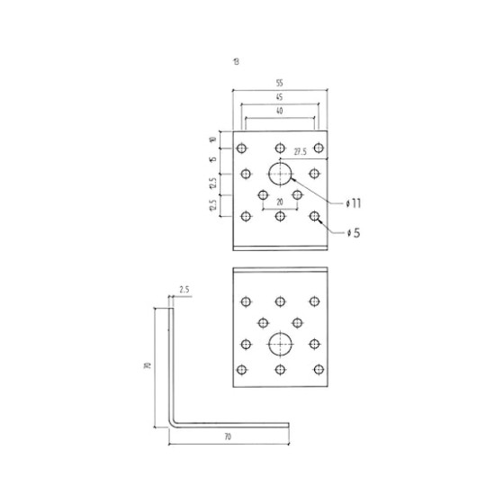 Кутник перфорований, тип А