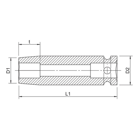 Торцевая головка Wurth ударная удлиненная 3/4" LONG-WS27