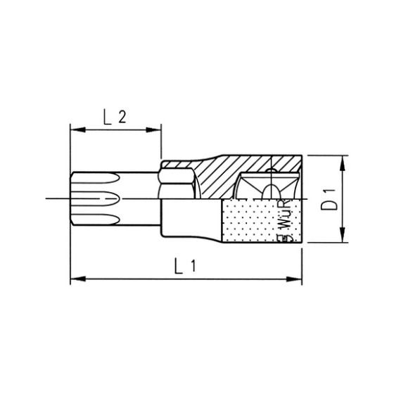 Викрутка головка Wurth 1/2" TORX T45