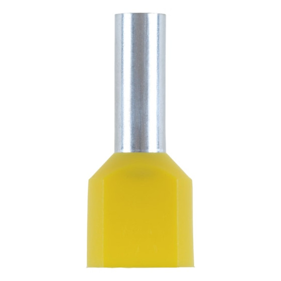 Фото - 1 - Наконечник трубчастий ізольований DUO, жовтий 6,0x14,0 мм