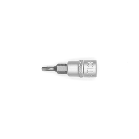 Головка торцева, 1/4IN, з насадкою TX10-HOLE, RED STRIPE