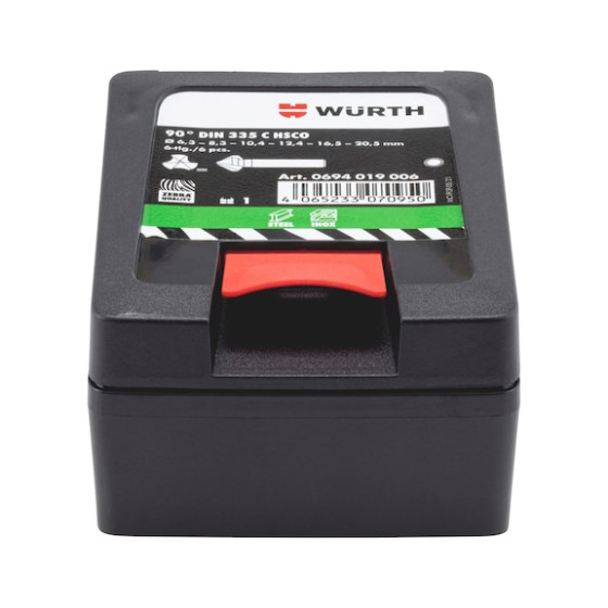 Набір зенкерів для нержавіючої сталі, HSCO, 90°, 6 шт.